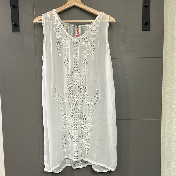 Johnny Was White Broderie Anglaise Tunic Top/Dress - Picture 4 of 10